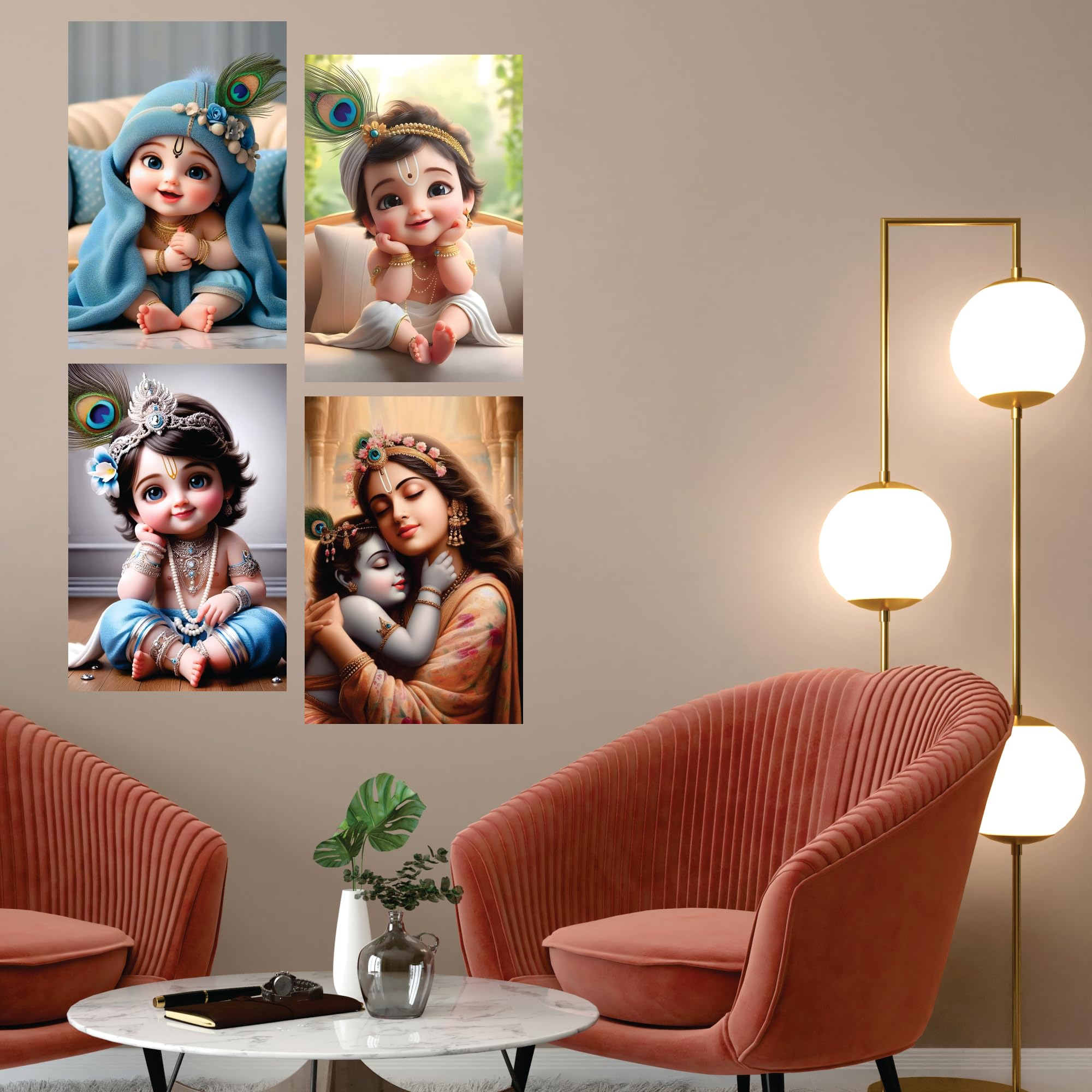 Mehta Craft Bal Krishna Poster For Pregnant Women | God Posters For Room Decorations, Posters For Bedroom, Mandir Room Wall Post